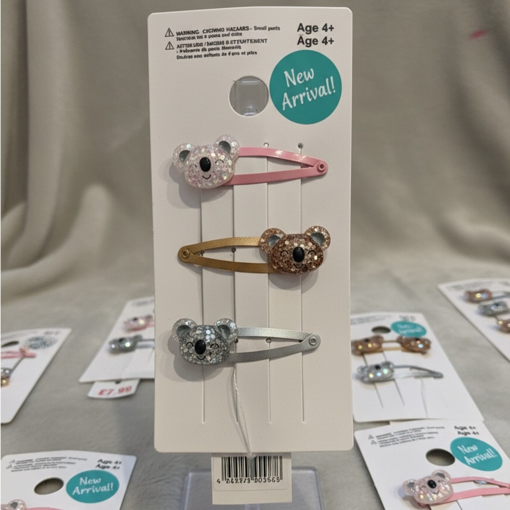 GAP Koala Hair Clip Set - Pink, Gold, Silver